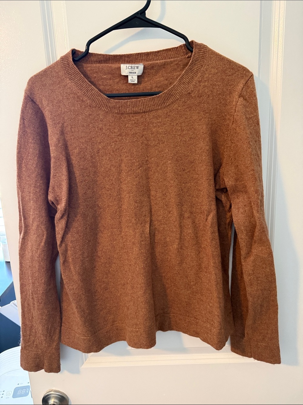 J. Crew Factory Crewneck Sweater in Rust